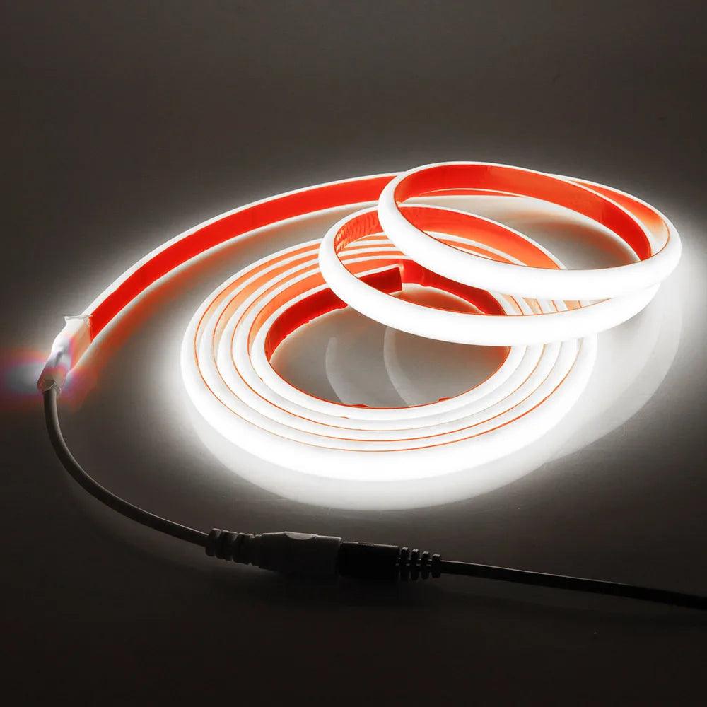 12V IP68 Waterproof COB LED Strip Lights Flexible Tape 320LEDs Bright Liner Lighting RA90 - Lumaz