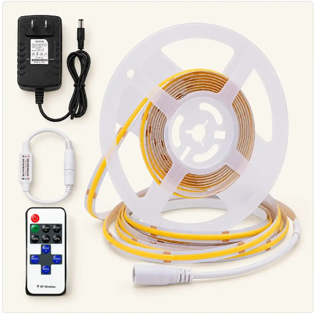 Tuya WiFi COB LED-Streifen-Set – 12 V, App- und Sprachsteuerung, 320–528 LEDs/m