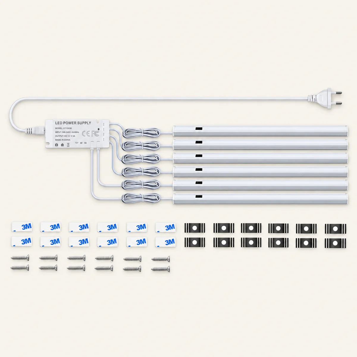 Handwisch-Bewegungssensor Unterbau-LED-Lichtleisten-Set – 12V Aluminium