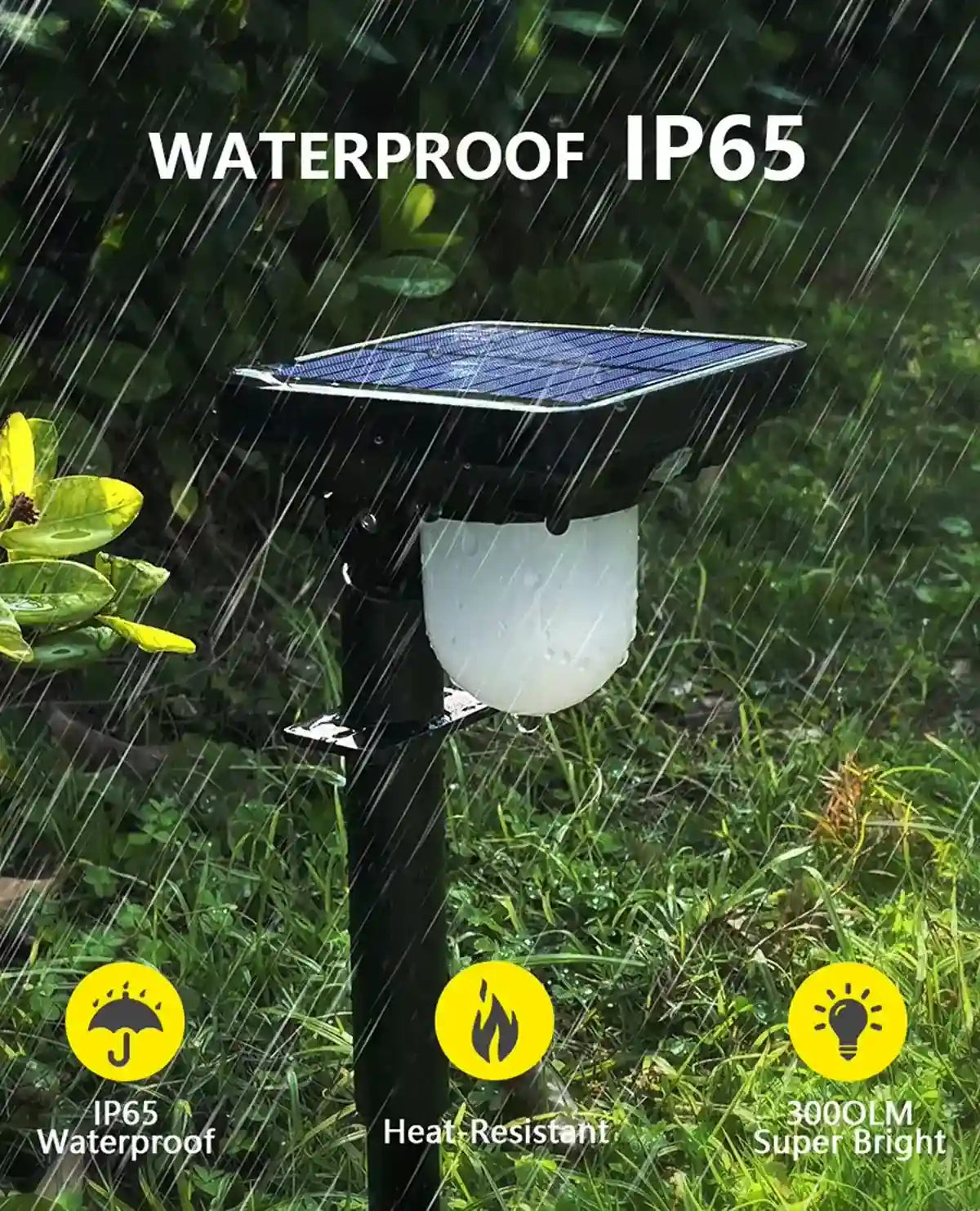 4PCS Motion Sensor Solar LED Pathway Lights - 1800mAh, 3 Modes, IP65 Waterproof