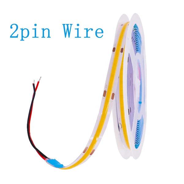 5V COB LED Strip Lights With Touch DimmerSwitch 320LEDs Flexible Tape Lights Warm Natural White Red Blue Green Decor - Lumaz