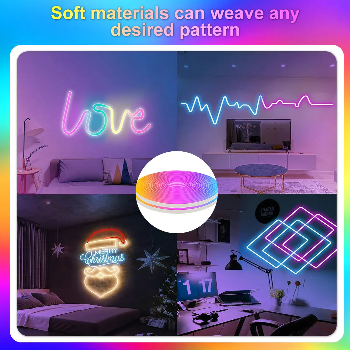 5V RGB Neon Strip Light USB Waterproof Flexible With Bluetooth Remote Control