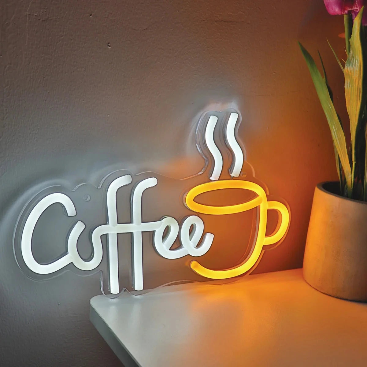 Creative Lighted Sign Coffee Bar LED Neon Sign Light For Coffee Shop Wall Decor