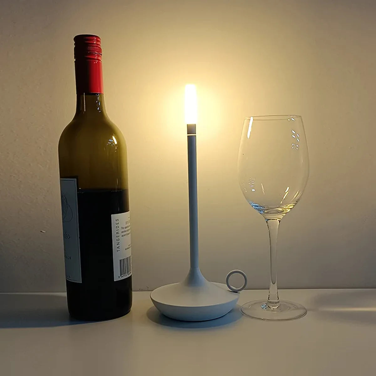 Vintage Candlelight LED Table Lamp - Touch Dimming, USB Rechargeable
