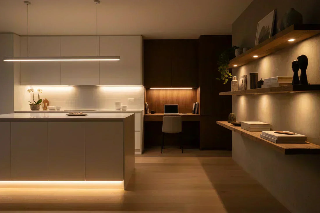 Lumaz - showcase for Under Cabinet Lighting for Any Home Space: Kitchens, Shelves, Desks, and Cabinets