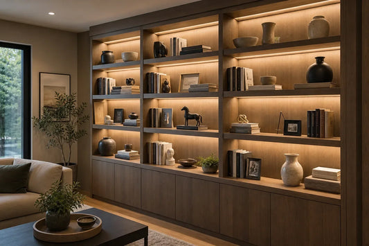 Bookcase & Multi-Shelf Lighting Without Visible Wires