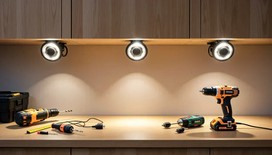 Lumaz - How to Install Under-Cabinet Puck Lights: Hardwired, Plug-In, and Battery Options