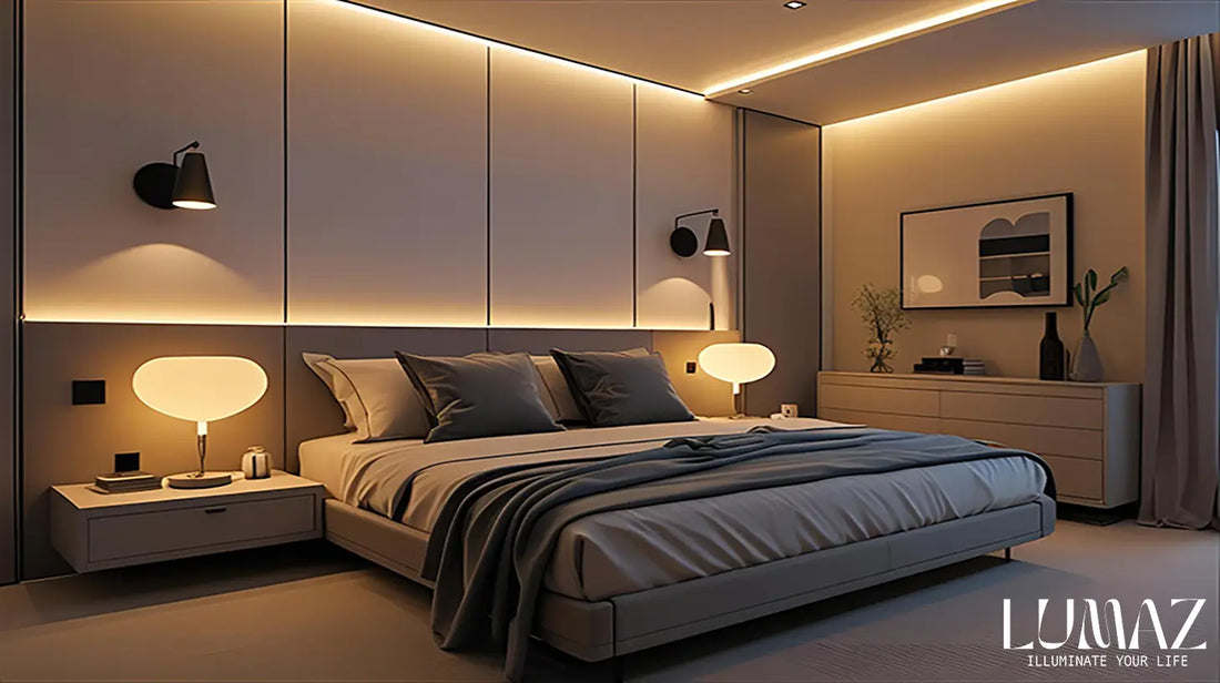 Integrating Portable and Built-In Lighting for a Clutter-Free Bedroom Design
