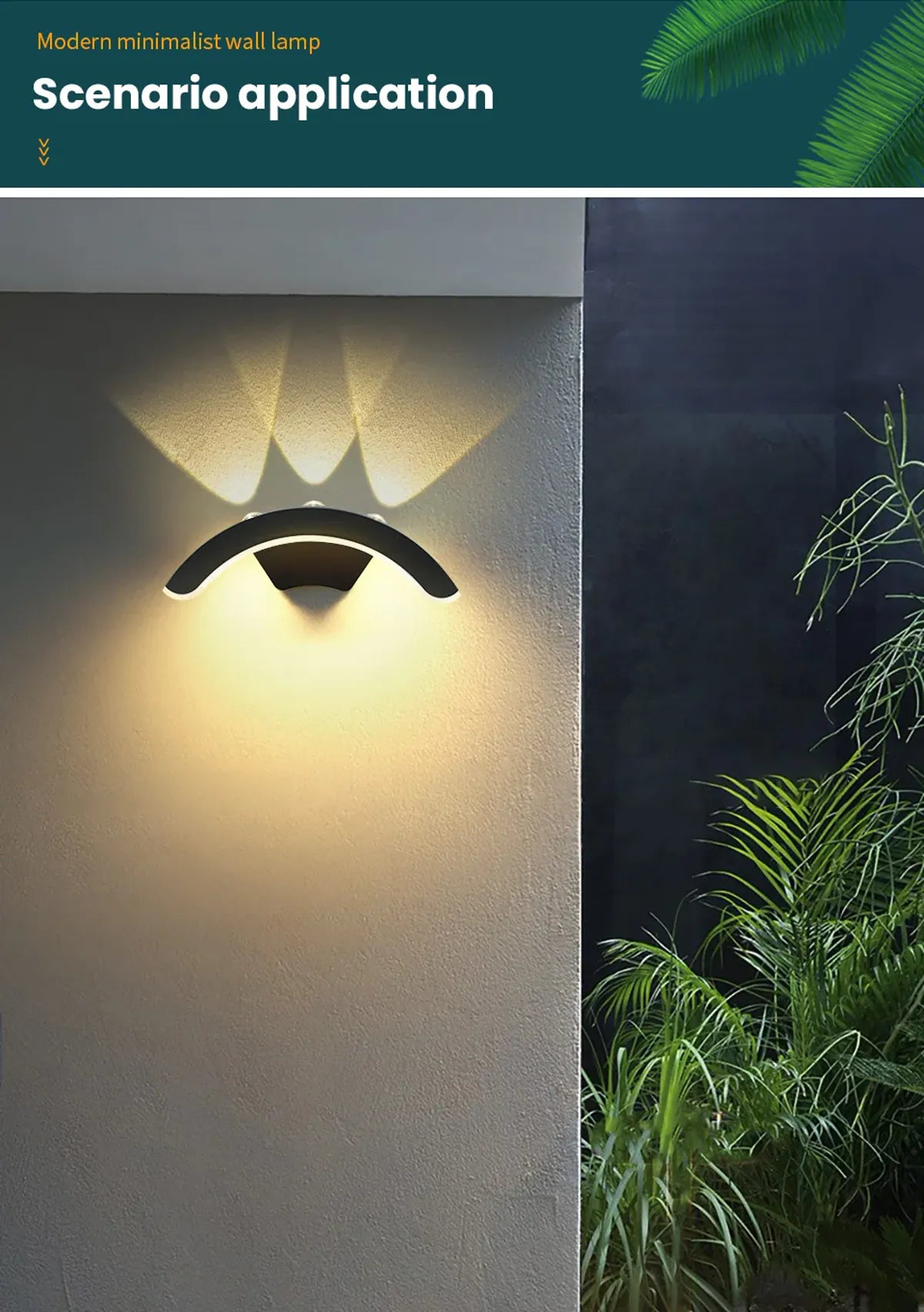 Moderne, schlichte und kreative 10-W-LED-Außenwandleuchte, wasserdicht, für Hof, Tor und Garten