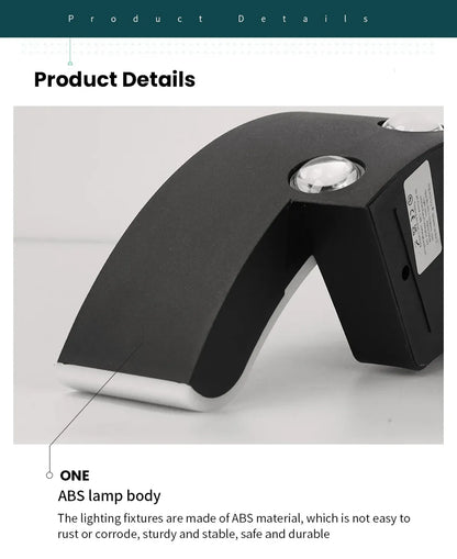 Moderne, schlichte und kreative 10-W-LED-Außenwandleuchte, wasserdicht, für Hof, Tor und Garten