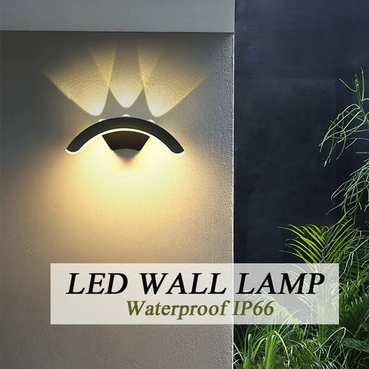 10W Modern Simple Creative LED Outdoor Waterproof Wall Light for Courtyard Gate Garden