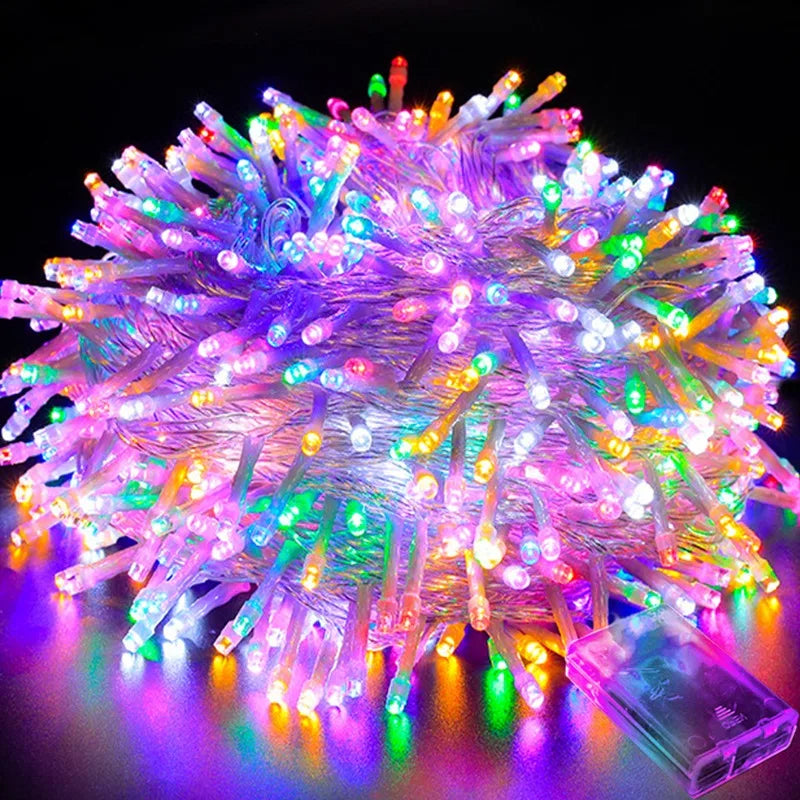 1-10M Battery Operated Outdoor LED Fairy String Lights Waterproof Garland Christmas Lights - Lumaz