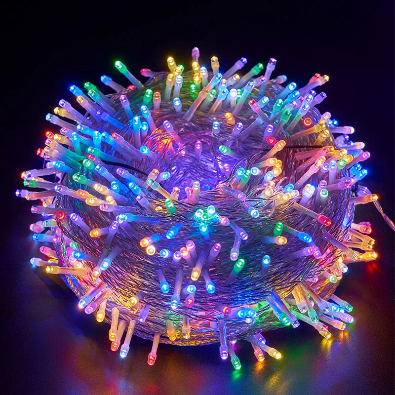 110M Battery Operated Outdoor LED Fairy String Lights Waterproof Garland Christmas Lights - Lumaz