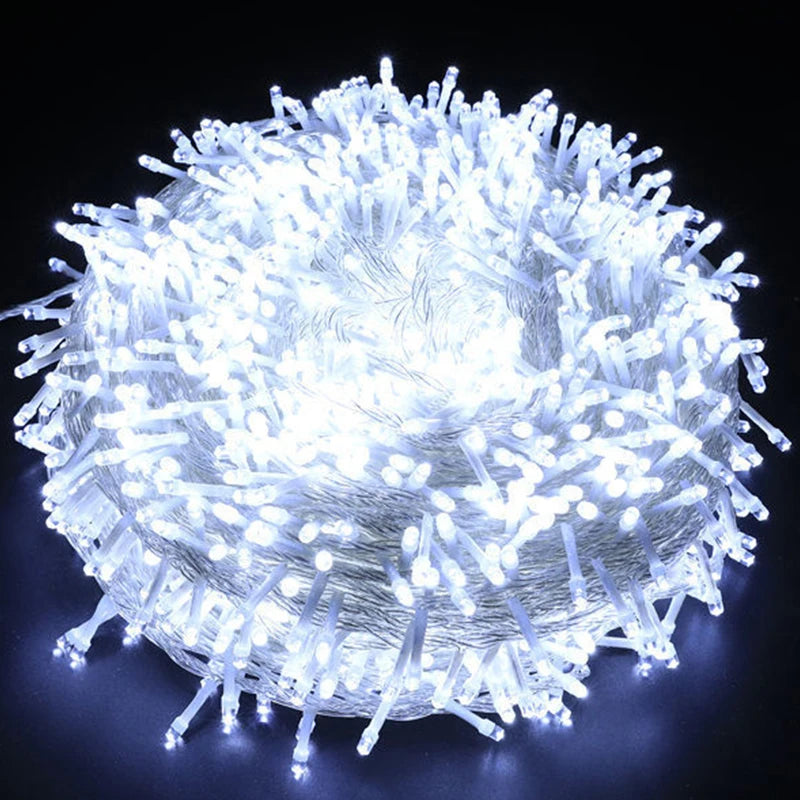110M Battery Operated Outdoor LED Fairy String Lights Waterproof Garland Christmas Lights - Lumaz
