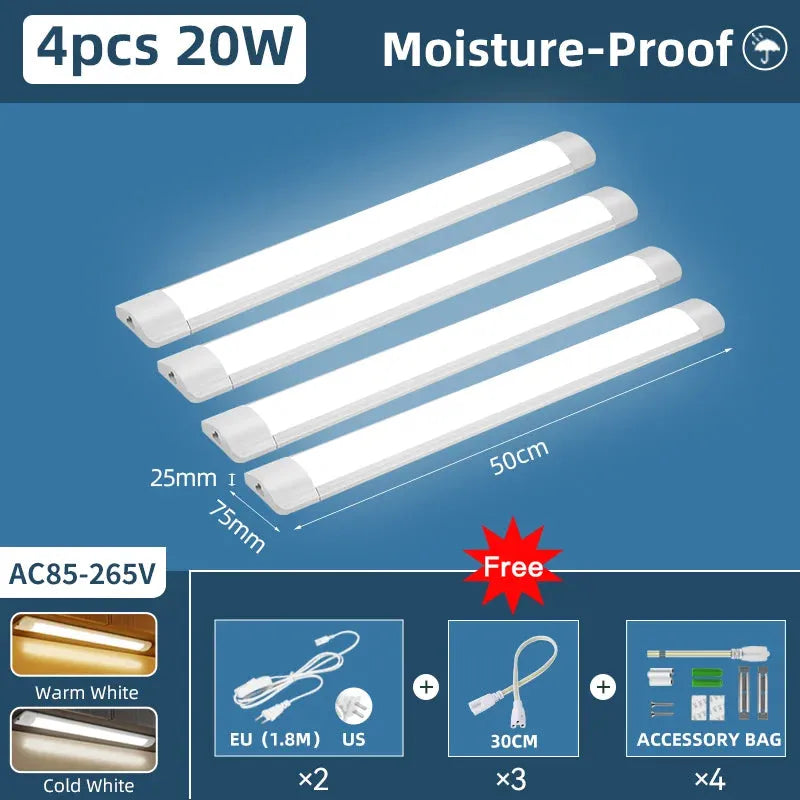 Dustproof Light Moisture-Proof Under Cabinet LED Light Bar - Waterproof Dustproof, Sup ...