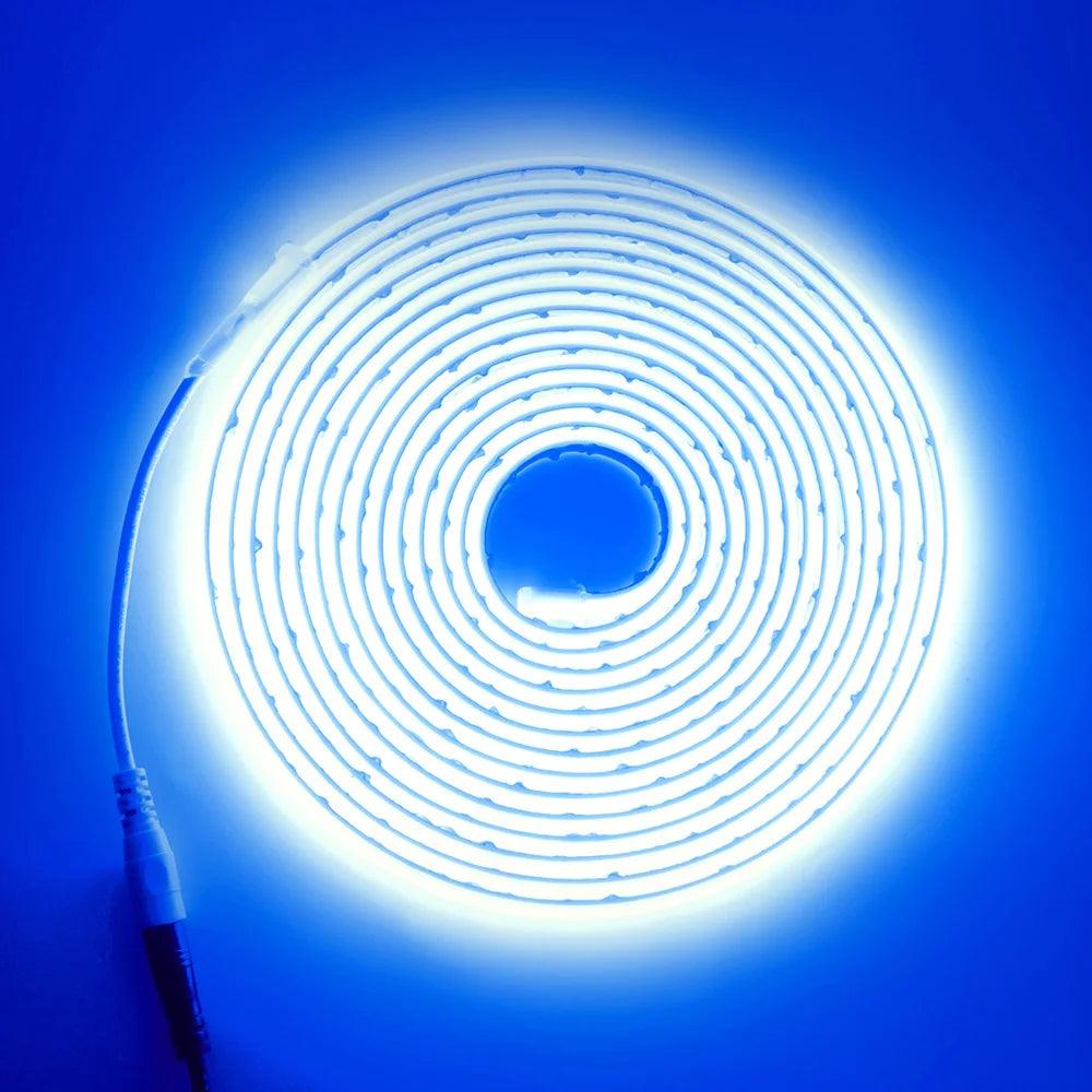 12V IP68 Waterproof COB Neon LED Strip Lights With DC Plug 320LEDs Lighting RA90 Flexible Silicone Tube Tape Light - Lumaz