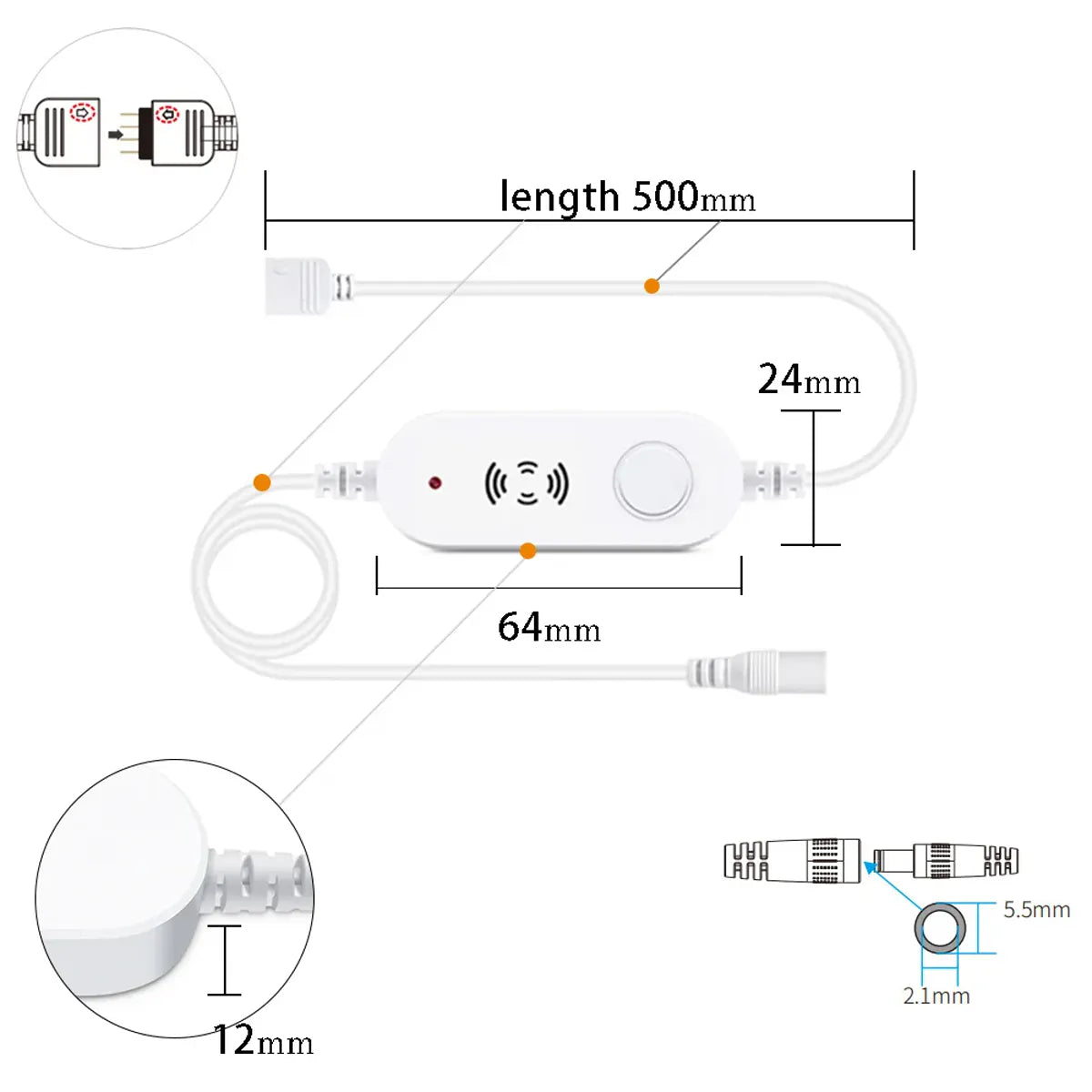 12V Bewegungsmelder Tuya Wifi RGBCCT LED-Unterbauleuchte, dimmbar für die Küche