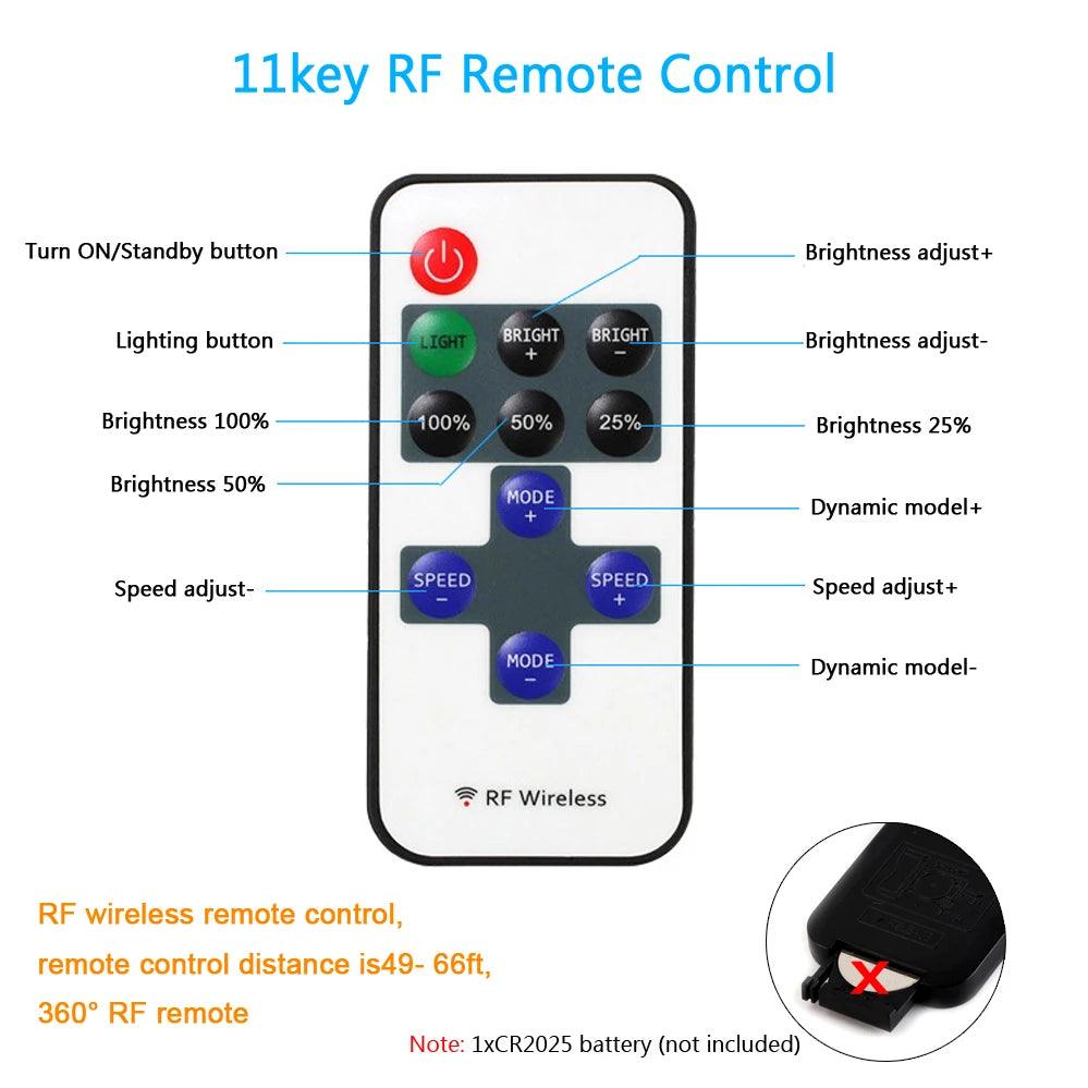 12V Tuya Wifi Remote Control Dimmable COB LED Strip Lights With 320/384/528 LEDs, Power Kit - Lumaz