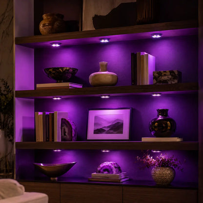 Spots LED RGB WiFi sous meuble Tuya - 12 V, contrôle par application et voix, intensité variable