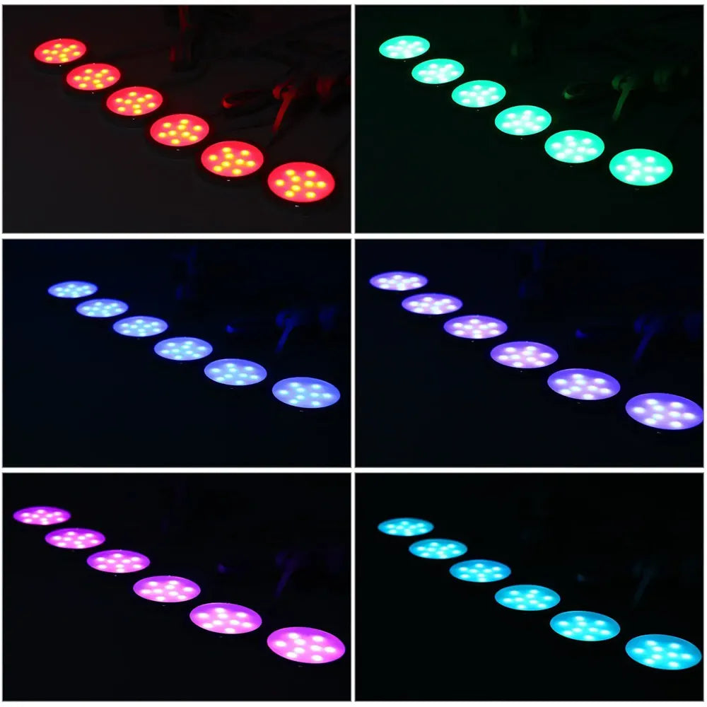 12V Tuya WIFI RGB Under Cabinet LED Puck Lights with Dimmable Remote Control