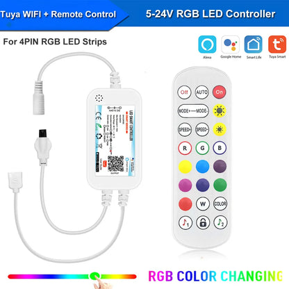 12V Tuya Wifi Smart 5050 Under Cabinet LED Light Bar with APP Voice Control RGB Dimmable