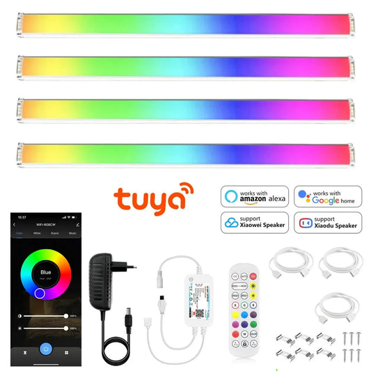 12V Tuya Wifi Smart 5050 Under Cabinet LED Light Bar with APP Voice Control RGB Dimmable