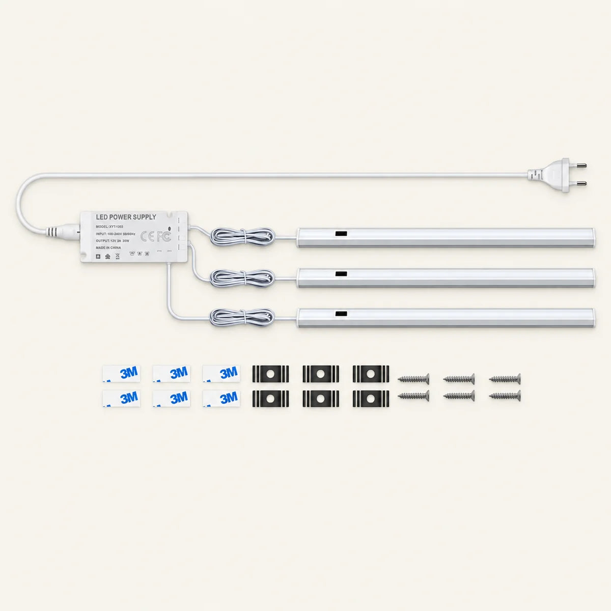 Handwisch-Bewegungssensor Unterbau-LED-Lichtleisten-Set – 12V Aluminium
