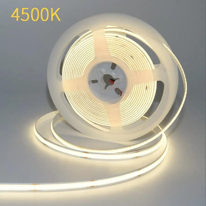 12V24V COB LED Strip Light With 320 LEDs RA90 Dimmable Tape 30006000K - Lumaz