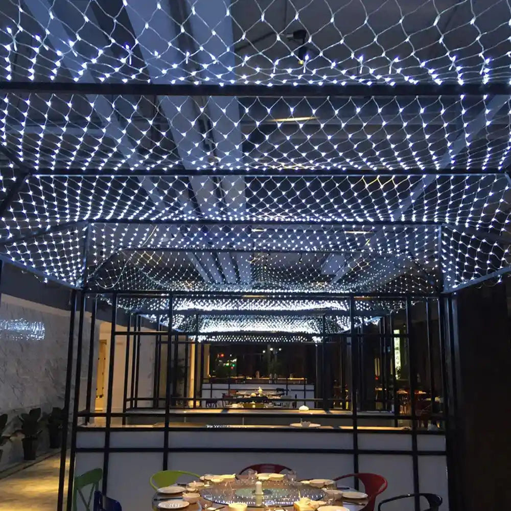 Electronic Mesh String LED Net Mesh String Lights - Plug-and-Play, Connectable, Waterproof, M ...