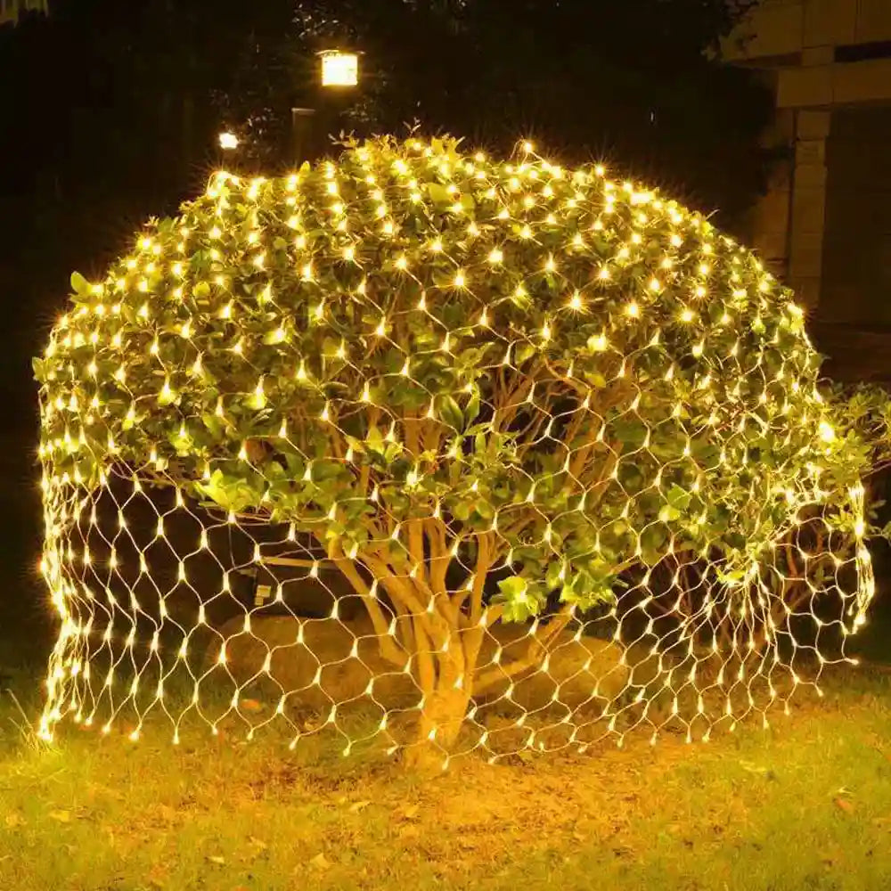 1.5x1.5M 2x3M 4x6M LED Net Mesh String Lights Waterproof Outdoor Christmas Lights - Lumaz