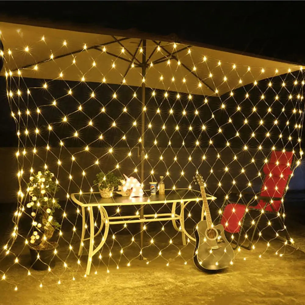 1.5x1.5M 2x3M 4x6M LED Net Mesh String Lights Waterproof Outdoor Christmas Lights - Lumaz