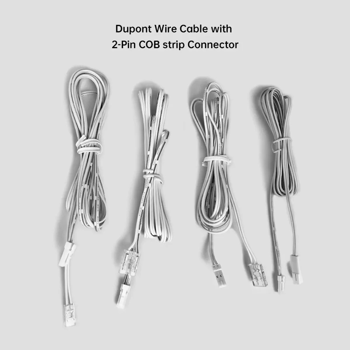 2-pin COB connector wire options shown together