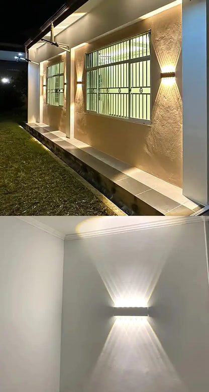 2/12W Waterproof LED Outdoor Wall Lights Aluminum Garden Porch Wall Sconce