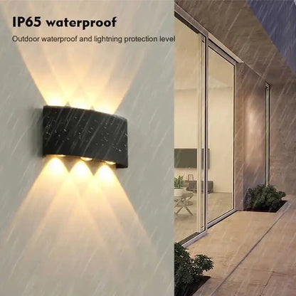 2/12W Waterproof LED Outdoor Wall Lights Aluminum Garden Porch Wall Sconce