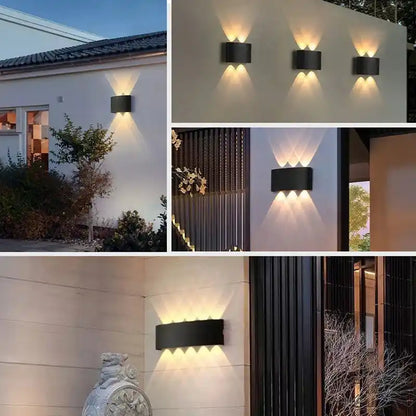 2/12W Waterproof LED Outdoor Wall Lights Aluminum Garden Porch Wall Sconce