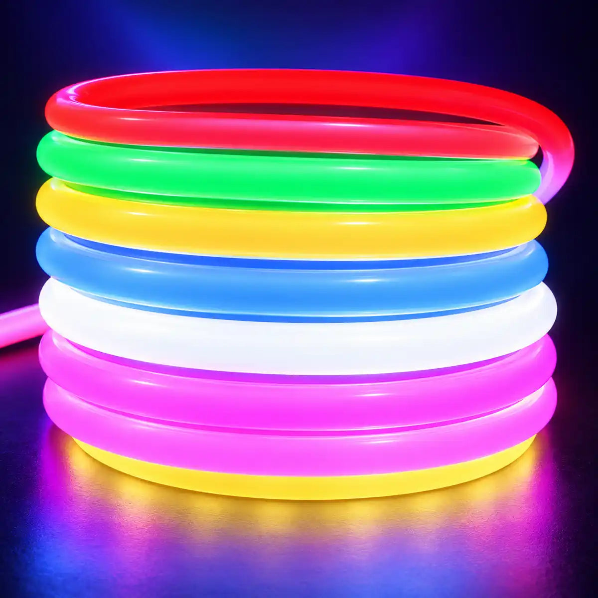 220V 360° Round Neon LED Strip Light - IP67 Waterproof, SMD 2835