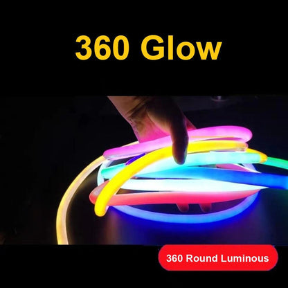 220V IP67 Waterproof 360 Round Neon Led Strip Light With SMD 2835 Tube Flexible Rope Lights - Lumaz