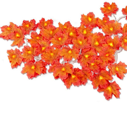 236M USBBattery Operated Artificial Maple Leaves LED String Lights Christmas Garland Lights - Lumaz