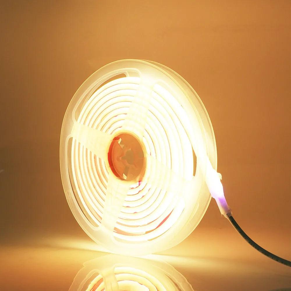 24V IP68 Waterproof COB LED Strip Lights Flexible Tape 320LEDs Bright Liner Lighting RA90 - Lumaz