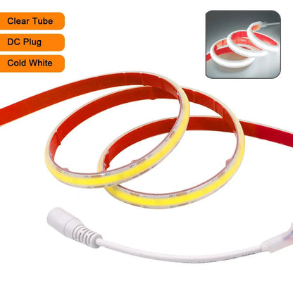 24V IP68 Waterproof COB LED Strip Lights Flexible Tape 320LEDs Bright Liner Lighting RA90 - Lumaz