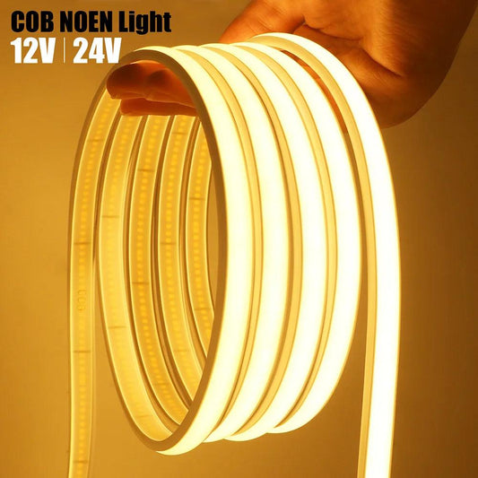 24V IP68 Waterproof COB Neon LED Strip Lights With 320LEDs High Density Liner Lighting - Lumaz