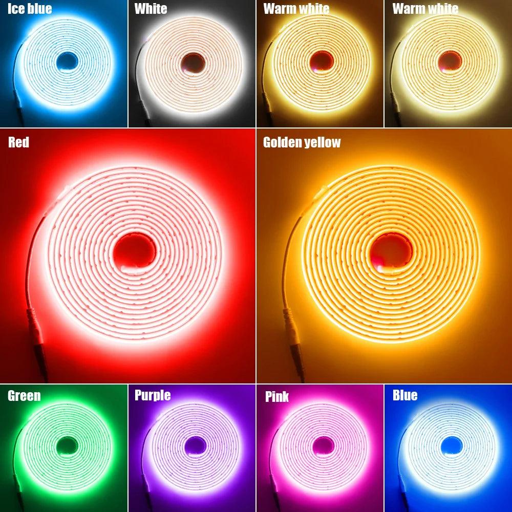 24V IP68 wasserdichte COB-Neon-LED-Streifen mit DC-Stecker, 320 LEDs, RA90 flexibles Silikonschlauch-Lichtband - Lumaz