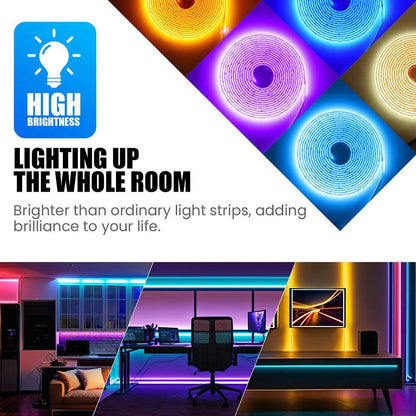 24V IP68 Waterproof COB Neon LED Strip Lights With DC Plug 320LEDs Lighting RA90 Flexible Silicone Tube Tape Light - Lumaz