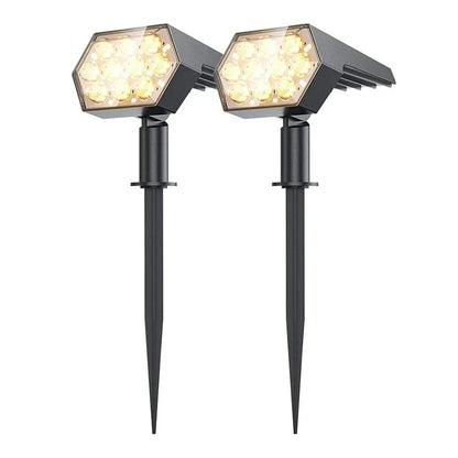 3 Lighting Mode 92 LED Outdoor Solar Spot Lights IP67 Waterproof 2 In 1 Garden Lights