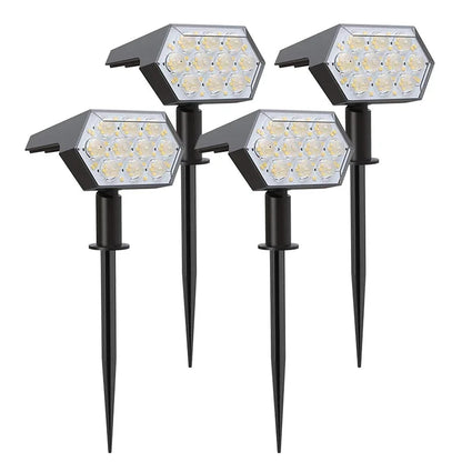 3 Lighting Mode 92 LED Outdoor Solar Spot Lights IP67 Waterproof 2 In 1 Garden Lights