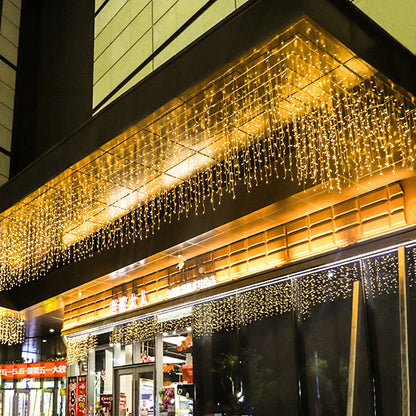 3.5M-40M 8 Mode LED Curtain Icicle Lights Outdoor Christmas Lights Decor