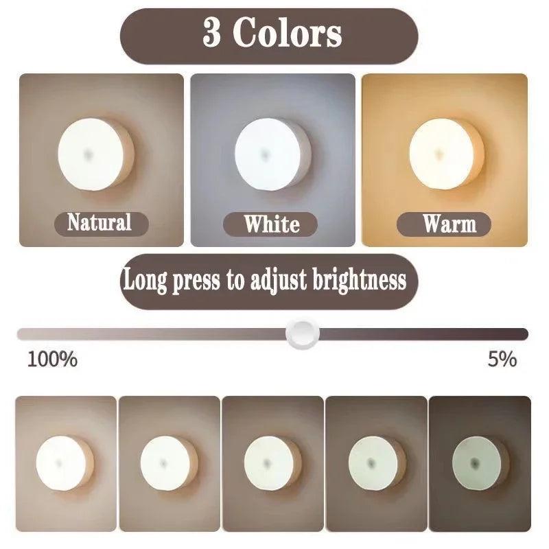 3Colors Battery Operated Under Cabinet LED Puck Light White - Lumaz