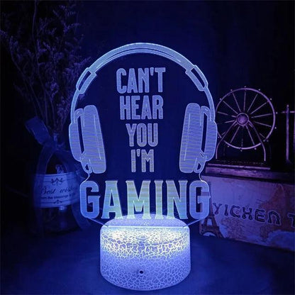 3D LED Desk Lamp Gaming Lights Game Romme Night Light - Lumaz