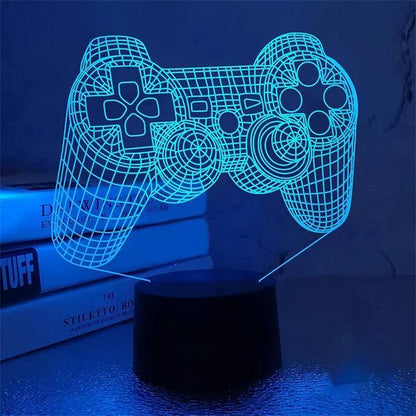 3D LED Desk Lamp Gaming Lights Game Romme Night Light - Lumaz