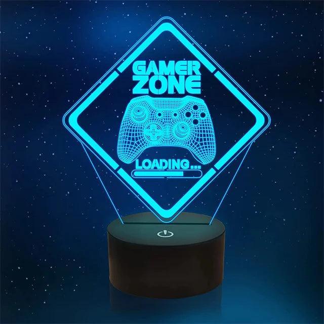 3D LED Desk Lamp Gaming Lights Game Romme Night Light - Lumaz